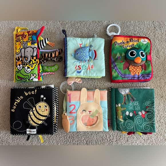 Other - LOT Touch Feel Sensory Activity Cloth Books Manhattan Toy Skip Hop Jellycat